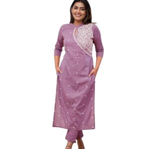 FABNEX Cotton Blend Kurta Set for Women